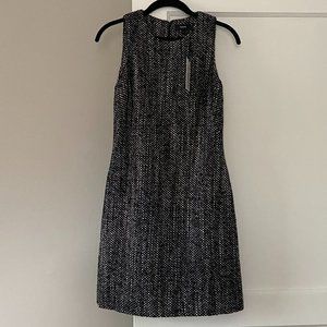 Theory Women's Sleeveless Angled Dress Pressed Tweed